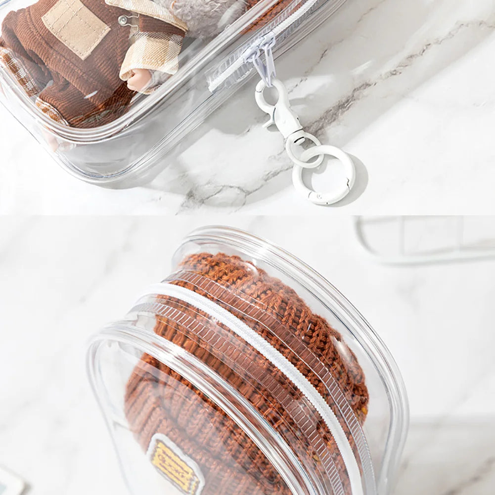 Ropa Labubu Transparent Protector Case Display Bag For 15/17cm Labubu V2 Storage Bag Doll Outfit Accessories【Only Case】 - Merit Sell