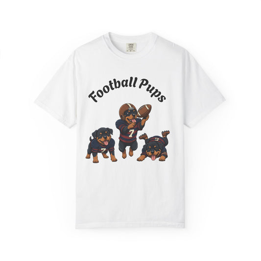 Rottweiler Football Dogs T-Shirt — Cute Puppy Quarterback Graphic Tee Merit Sell