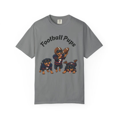 Rottweiler Football Dogs T-Shirt — Cute Puppy Quarterback Graphic Tee