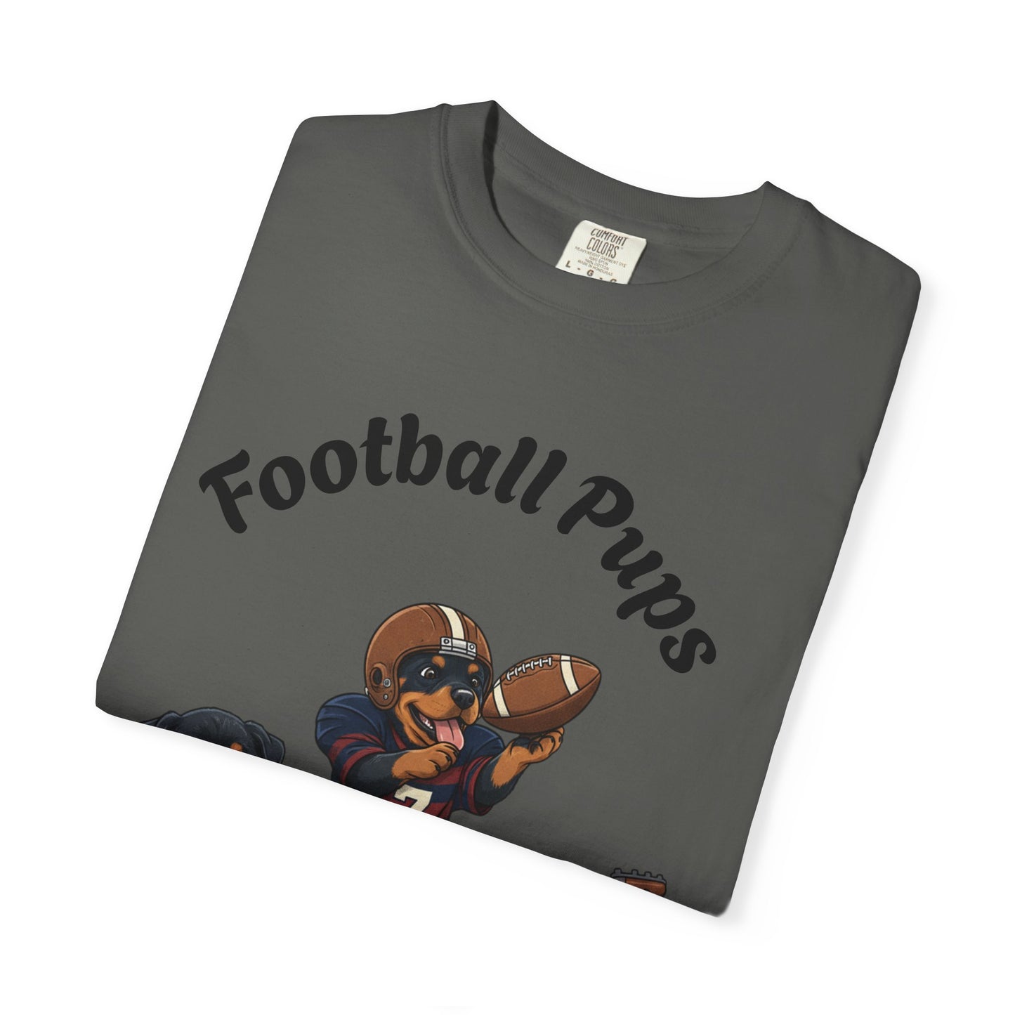 Rottweiler Football Dogs T-Shirt — Cute Puppy Quarterback Graphic Tee