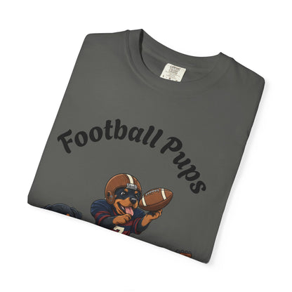 Rottweiler Football Dogs T-Shirt — Cute Puppy Quarterback Graphic Tee