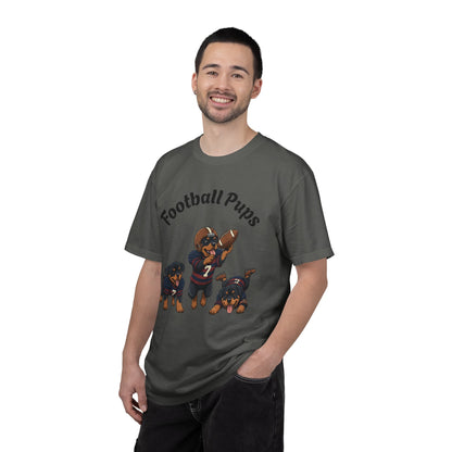 Rottweiler Football Dogs T-Shirt — Cute Puppy Quarterback Graphic Tee
