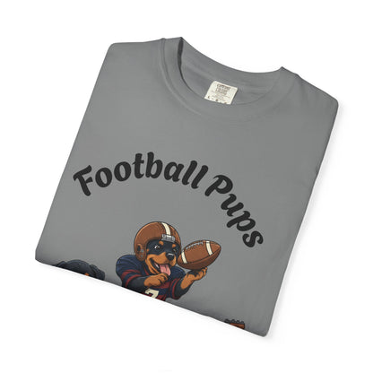 Rottweiler Football Dogs T-Shirt — Cute Puppy Quarterback Graphic Tee