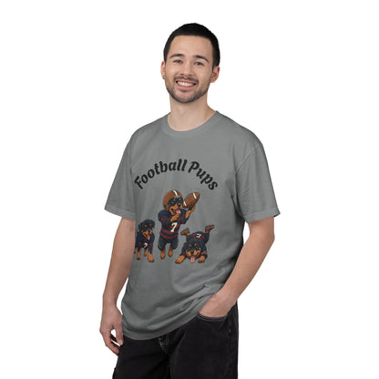 Rottweiler Football Dogs T-Shirt — Cute Puppy Quarterback Graphic Tee