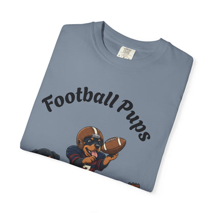 Rottweiler Football Dogs T-Shirt — Cute Puppy Quarterback Graphic Tee