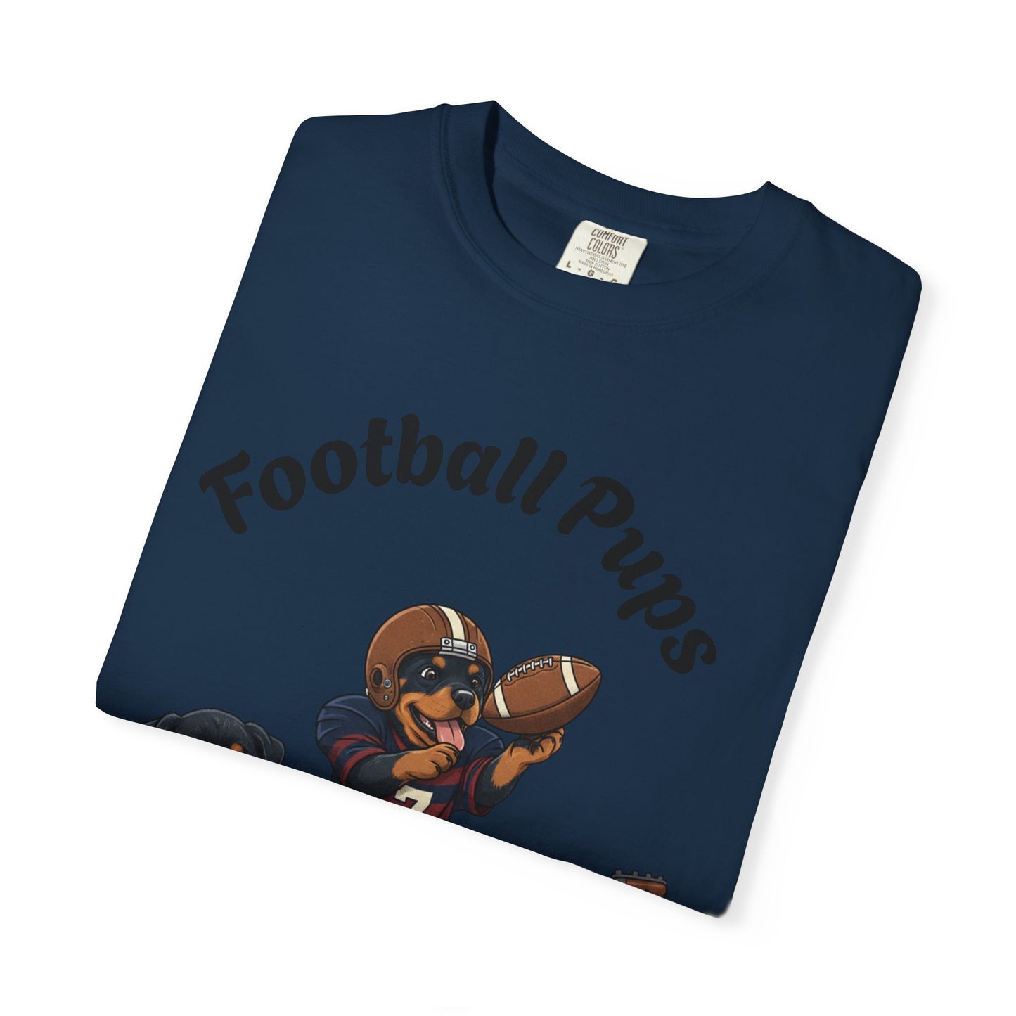 Rottweiler Football Dogs T-Shirt — Cute Puppy Quarterback Graphic Tee