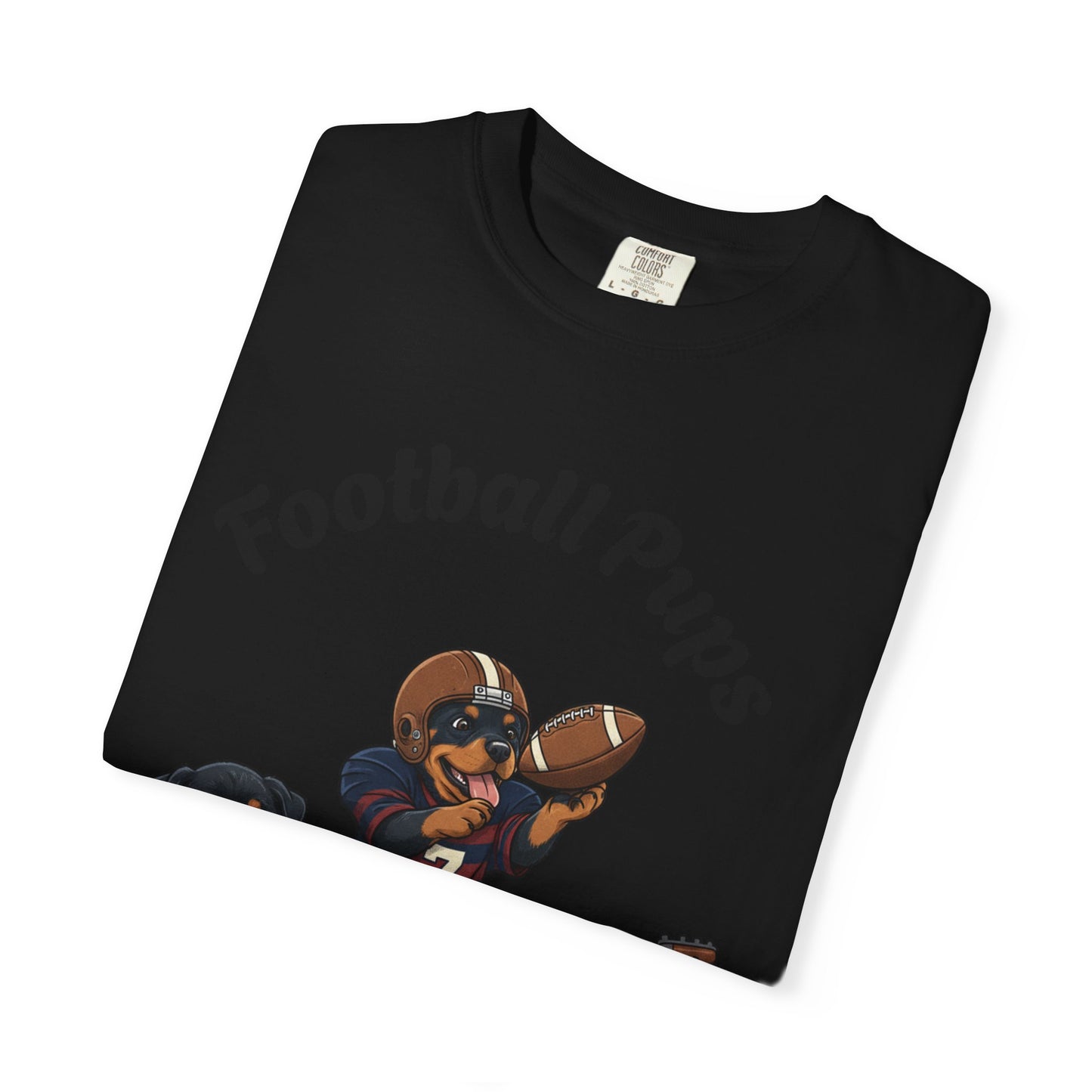 Rottweiler Football Dogs T-Shirt — Cute Puppy Quarterback Graphic Tee