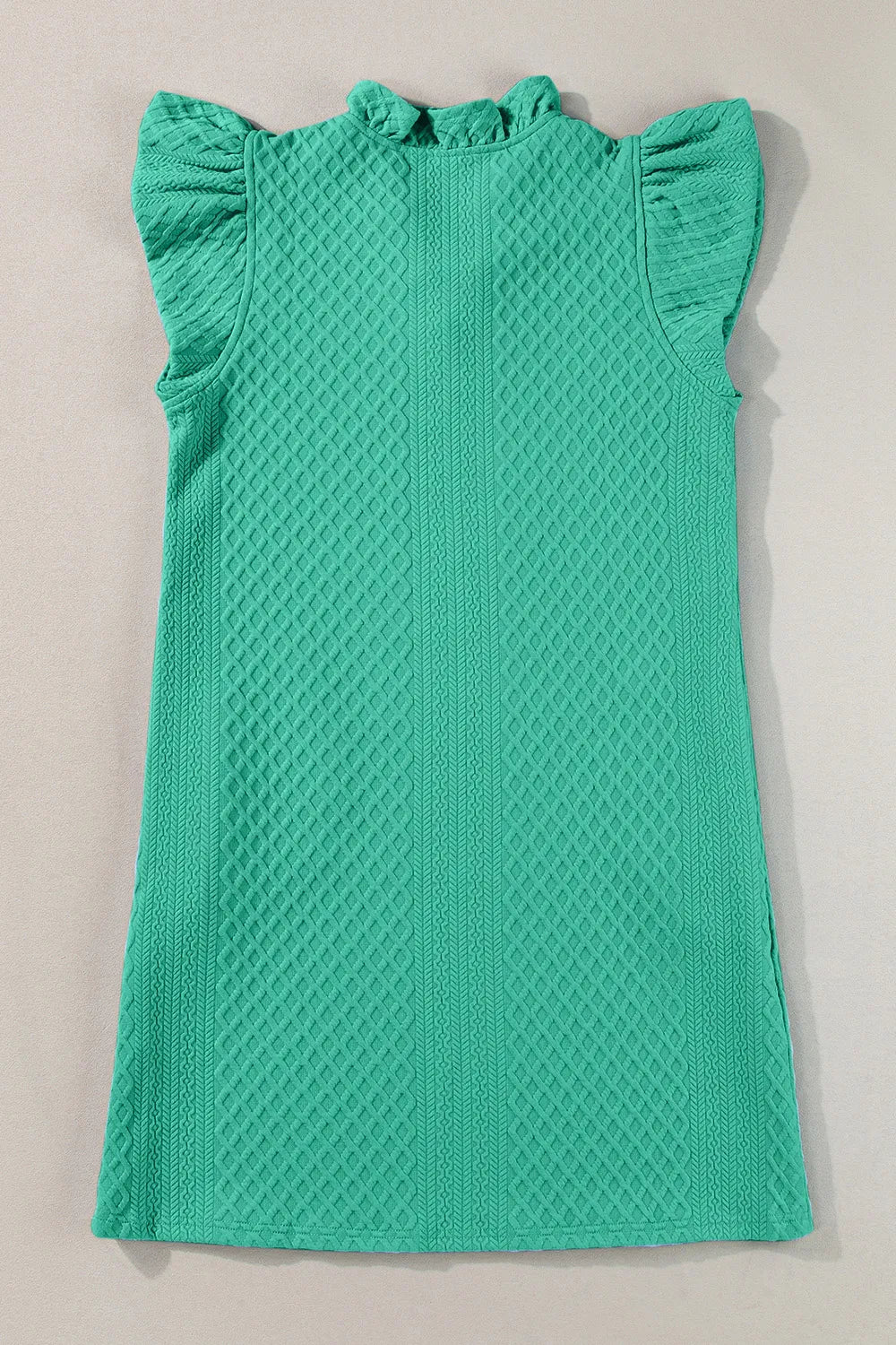 Ruffled V-Neck Cap Sleeve Mini Dress - Merit Sell