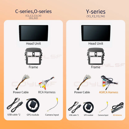 Carplay Android Auto for Toyota Corolla E140/150 2006 2007-2013 Multimedia Automotive Subwoofer Autoradio Android DSP 4G