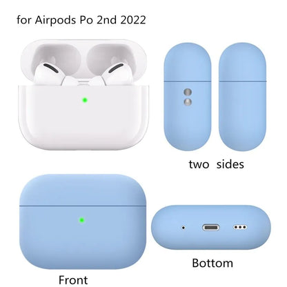 For AirPods Pro 3 2025 Case Silicone Protector for airpods Pro Front LED Visible Pro 2 Case cover with Lanyard for airpods pro 2