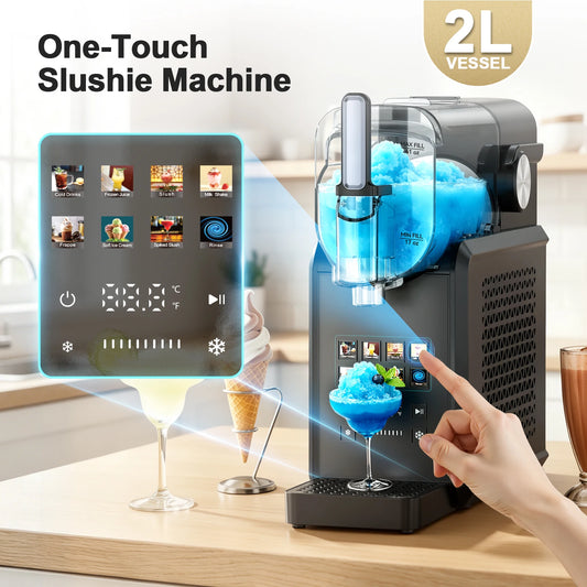 Vastorm Slushie Machine | 90 oz Large Capacity, No Ice Needed, Auto-Clean & LED Display