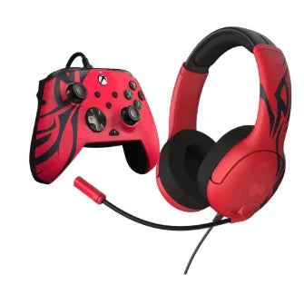 PDP Spirit Red Bundle Pack for Xbox Series X|S for Xbox One Windows 10/11 PC Advanced REMATCH Wired Controller AIRSTRIKE Wired