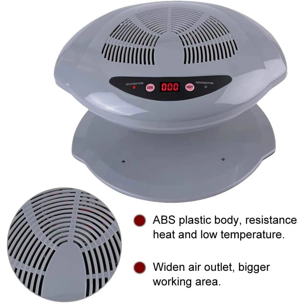 Nail Dryer Nail Fan Hair Dryer with Automatic Hot and Cold Air Function Nail Tools Suitable for Curing Fingernails and Toenails