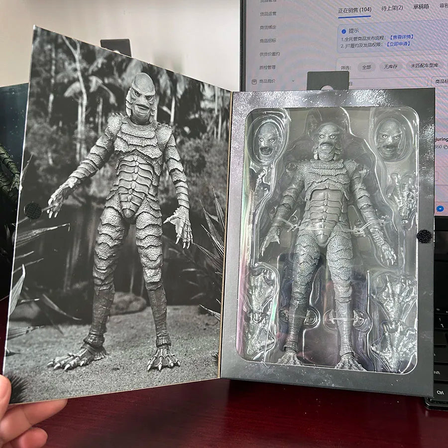 Original NECA Creature from the Black Lagoon Action Figure Horror Film Model Toys Collection Movable Toys Model Room Decoration