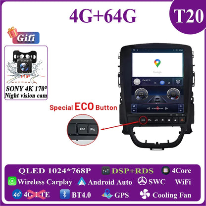 Android 14 Car 9.7 inch For Opel Astra J Vauxhall Buick Verano 2009-2015 Auto Radio GPS Navigation Stereo Head Unit Touch Screen