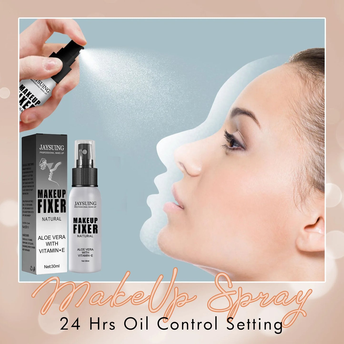 Makeup Setting Spray Long Lasting Sweatproof Oil Control Makeup Water Matte Non-sticky Refreshing Quick Fixer Spray Cosmetics