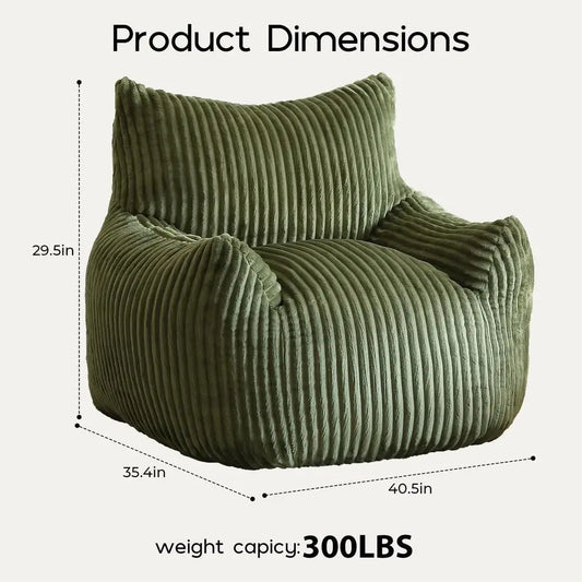 Bean Bag Chair for Adults, Oversized Beanbag Sofa with Armrests and Back Support, Filler Included, Ultra Soft Stuffed Floor Cou Merit Sell