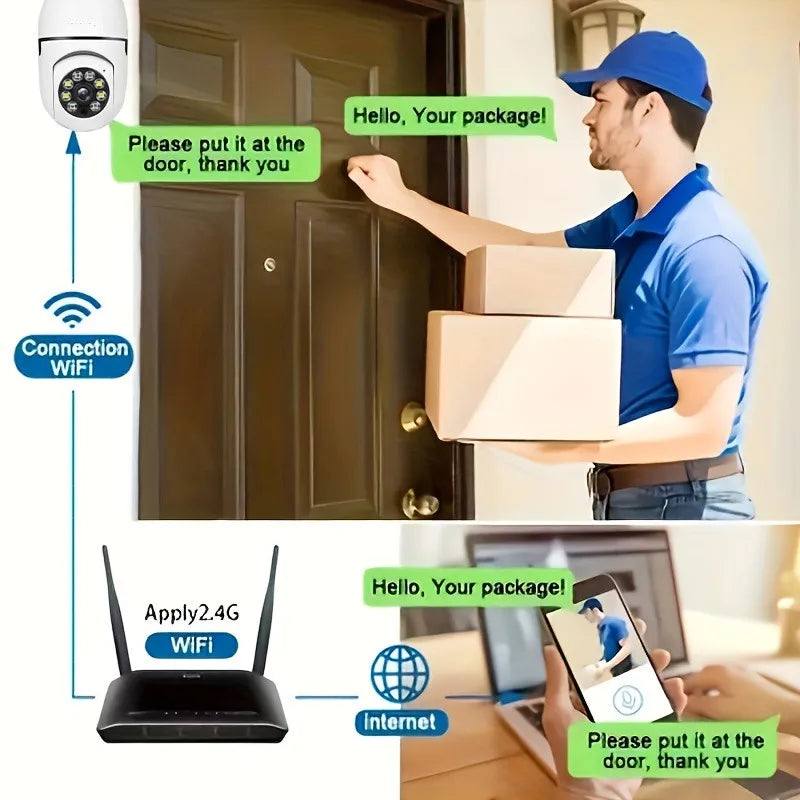 Ease Life App 1080P 2.4G E27 Light Bulb Security Camera Indoor Outdoor Wireless WiFi Camera Color Night Vision Motion Detection