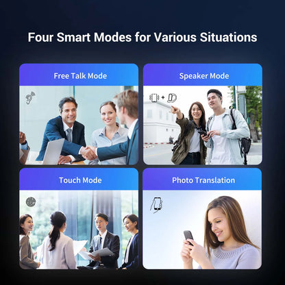 Wooask F56 Translator Earbuds -Real Time 144 Languages, Open Ear Translation Earphones No WIFI Needed, for Travel