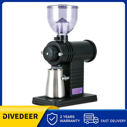 DIVEDEER Electric Coffee Bean Grinder Italian Hand Punch Small Household Coffee Bean Grinding and Crushing Machine