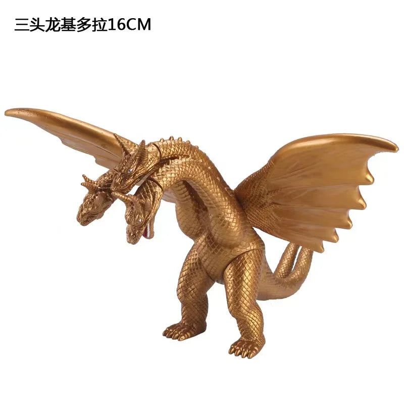 2022 New Godzilla: King of the Monsters 3 Head King Ghidorah Dragon Soft Glue  Action Figure Collection Toy