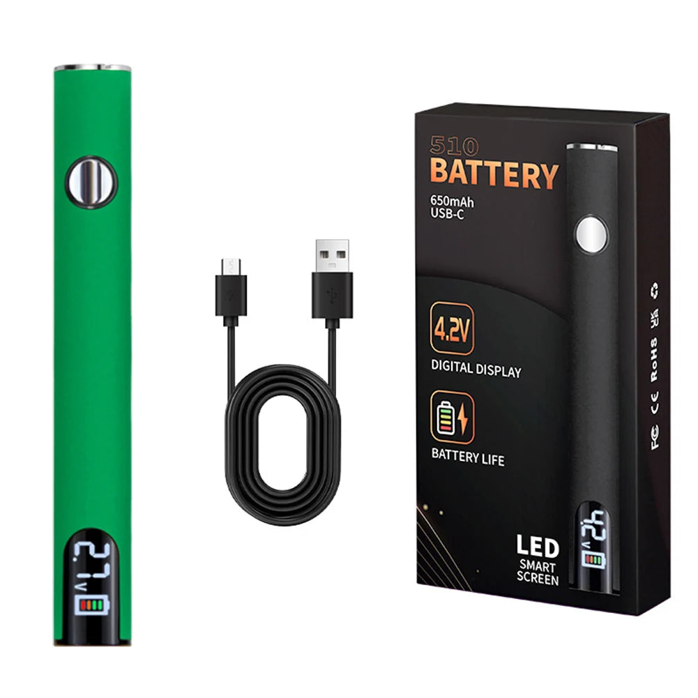 510 Thread Battery Cart Pen Adjustable Voltage Digital 510 Electric Soldering Iron 650mAh Battery Electric Soldering Iron Pen