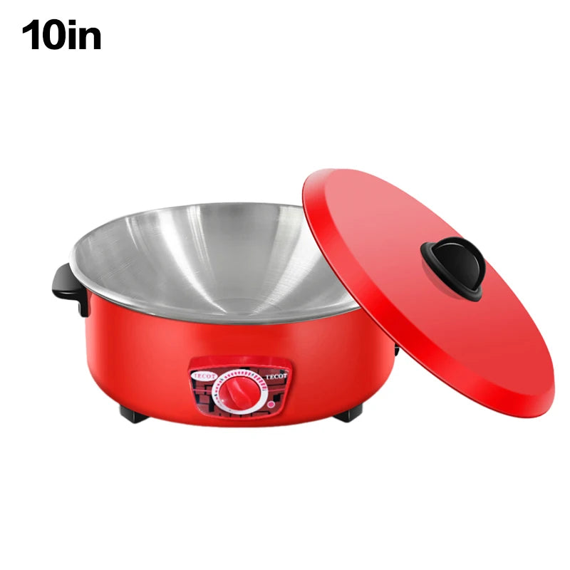 2.4L/4L Red Multicooker Single Layer Electric Pot 1-2 People Household Non-stick Pan Hot Pot Rice Cooker Cooking Appliances