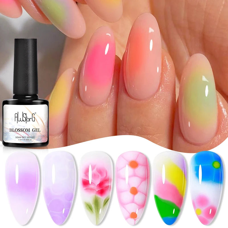 AWStorG 15ML Fiber Builder Nail Gel In A Bottle UV Semi Permanent Clear Pink Nail Strengthener Extension Construction Gel
