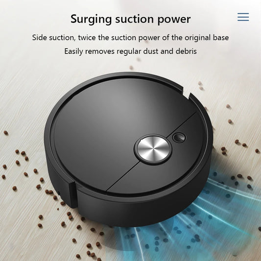 3 in 1 Vacuum Mop Robot Rechargeable Sweeping Machine Strong Suction Compact Cleaning Machine for Pet Hair Stubborn Dirt