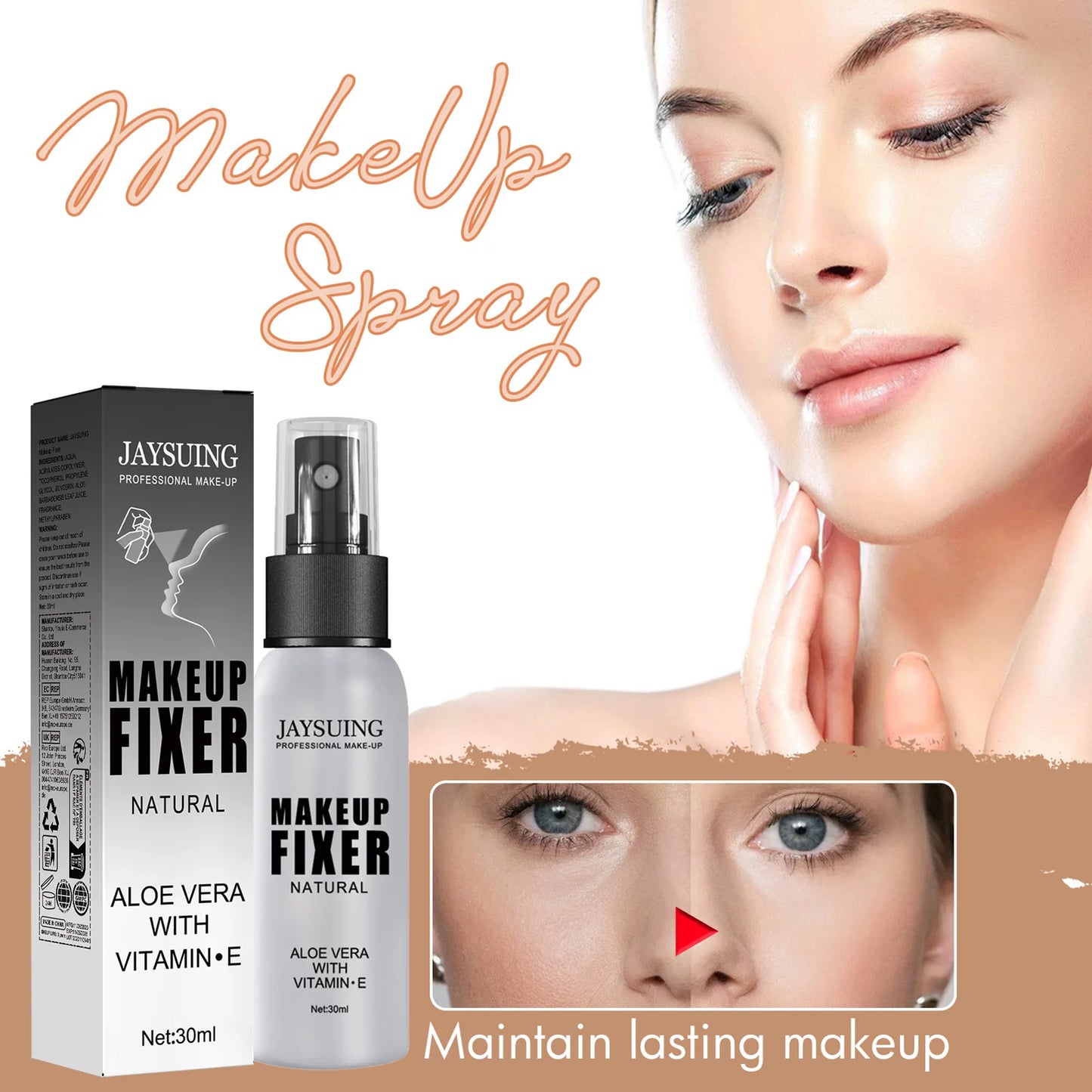 Makeup Setting Spray Long Lasting Sweatproof Oil Control Makeup Water Matte Non-sticky Refreshing Quick Fixer Spray Cosmetics