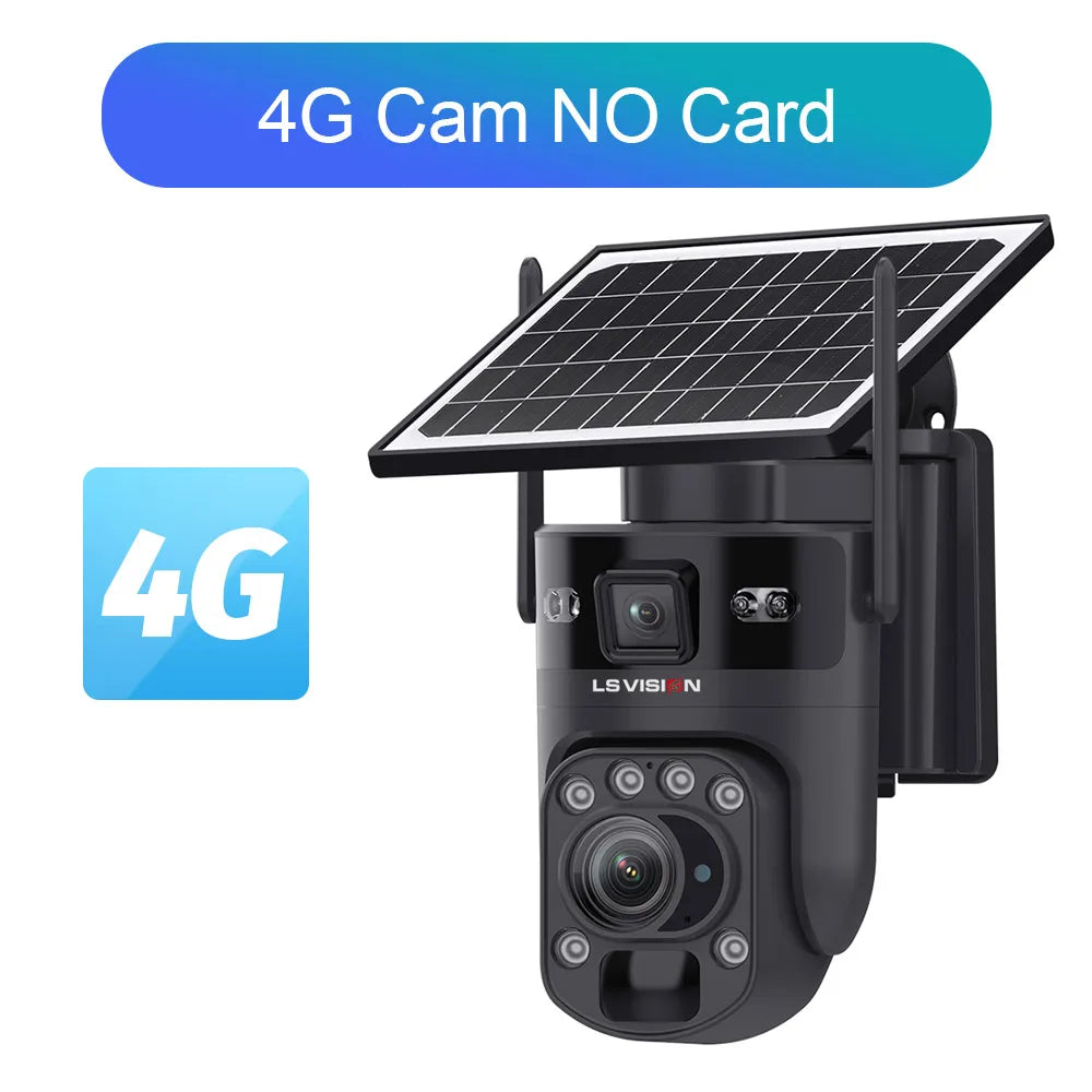 Ubox Camera 12MP 4G Solar Camera Dual Screens Dual Lens 60X Zoom WiFi Surveillance Cameras PTZ PIR Detection Auto Tracking Ubox
