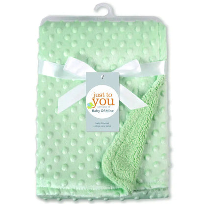 Baby Blanket Warm Double Layer Swaddle Wrap Newborn Thermal Soft Fleece Bath Towel Fluffy Baby Stroller Blanket Sleepsack 70*100