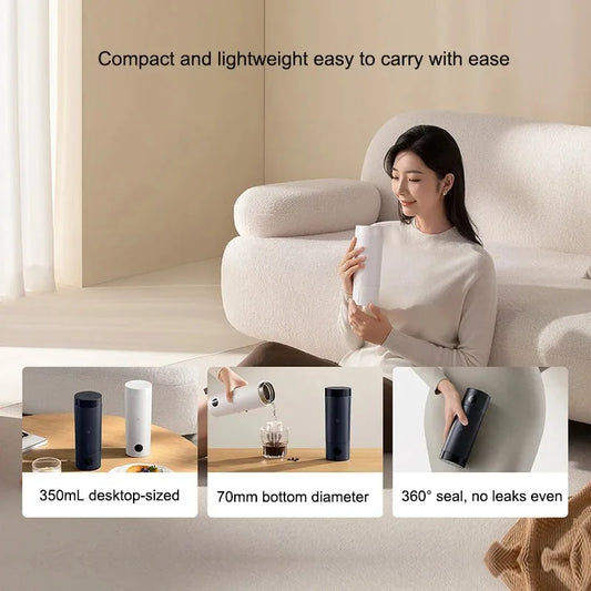 Original MIJIA Portable Electric Kettle 2 Thermos Cup Fast Water Boiler 350ml Smart Temperature Insulated Kettle Travel (CN) - Merit Sell