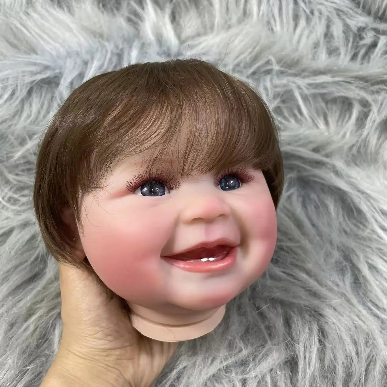 22 Inch Painted Reborn Doll Kit Juliana Adorable Girl With Hair Transplant High Quality Unfinished Doll Parts With Cloth Body