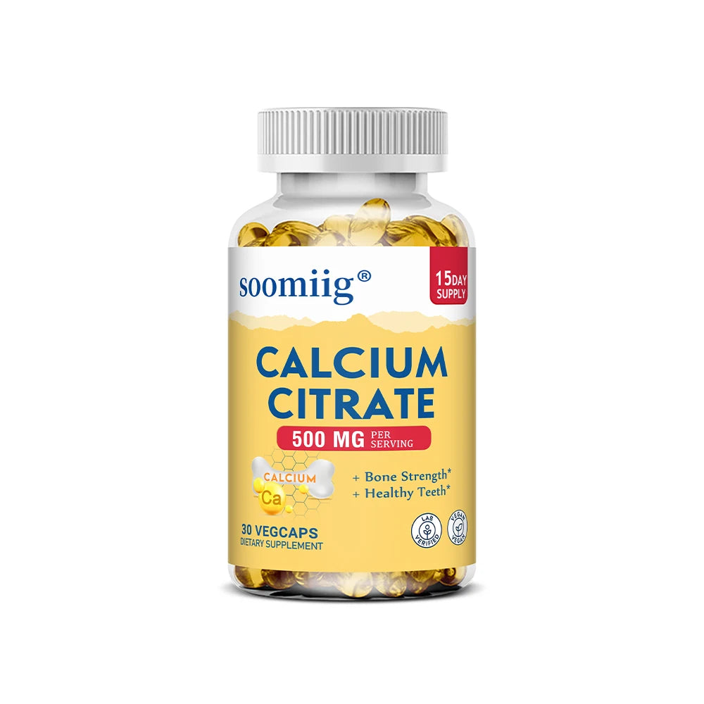 Calcium Citrate Capsules, Advanced Bone Support Blend, Gentle Digestion Formula, Vegan, Non-GMO