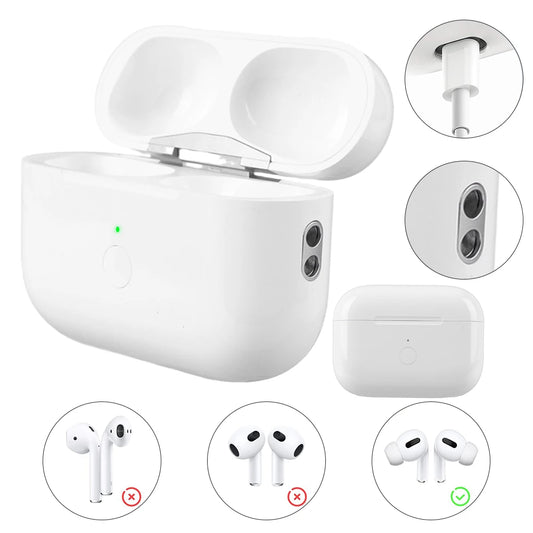 Wireless Charging Case 450mAh Replacement with Bluetooth-Compatible Pairing Sync Button for AirPods Pro 2nd & 1st Gen