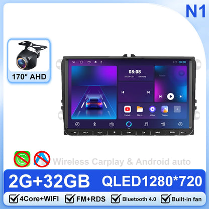 Android 14 Car Radio For Volkswagen Bora Golf 6 Passat Scirocco Sharan Touran Amarok For Skoda Octavia Fabia 2 Multimedia Video