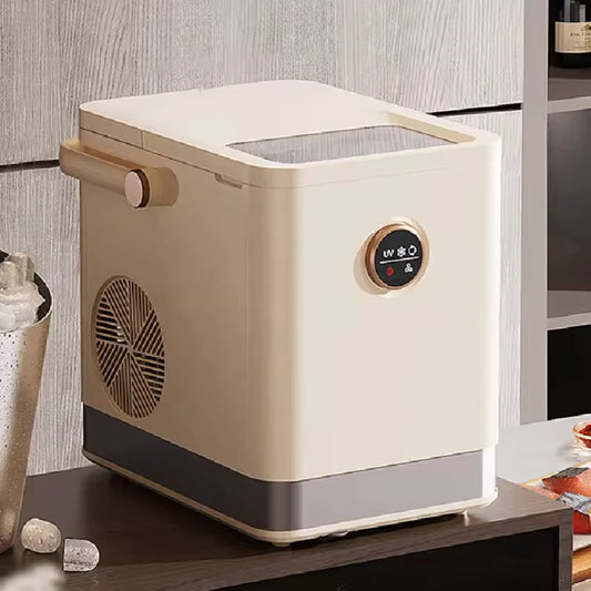 Portable Ice Maker 1.5L, 220V Mini Electric Machine for Home/Dorm/Cafe with Automatic Clean & Energy Saving Campus Use