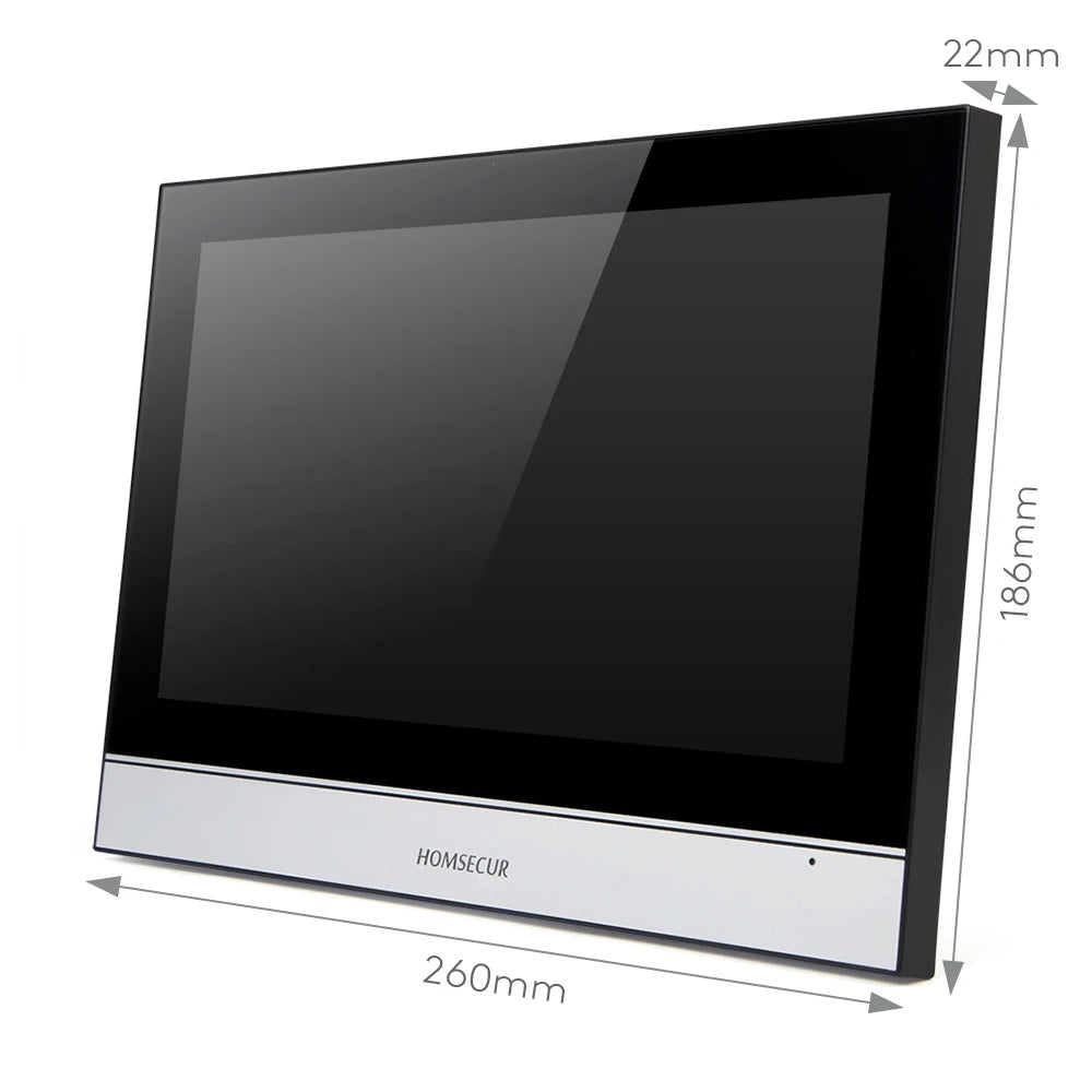 HOMSECUR XM102H 4-wire video intercom monitor installation with DC15V adapter