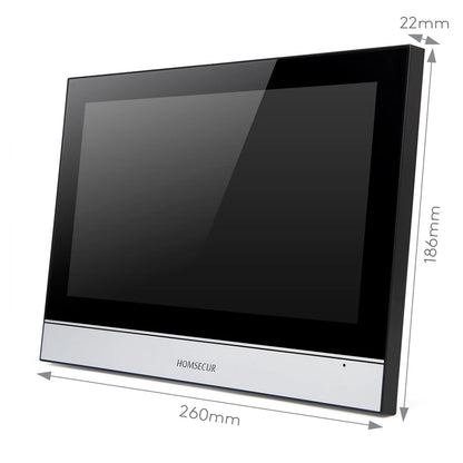 HOMSECUR XM102H 4-wire video intercom monitor installation with DC15V adapter