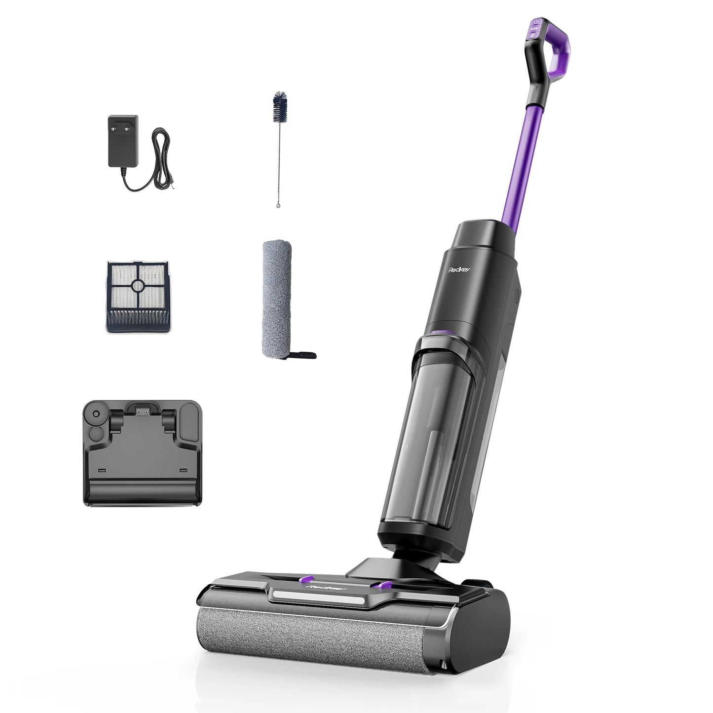 Redkey W15 Cordless Wet Dry Vacuum Cleaner 3 in1 , Self-Washing Self Propelled, 0.2in Edge Cleaning, Powerful Suction