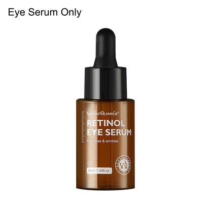 Retinol Face Cream+Facial Serum+Eye Serum Set Anti-Aging Remove Wrinkle Eye Bag Whitening Moisturizing Skin Lightening Cream