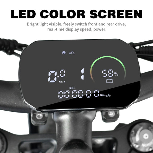 DEEPOWER S8 Electric Bicycle 1500W/2000W Dual Motor Electric Bike 60Ah Large Capacity Battery Ebike 20*4.0'' Fat Tire Men's Bike