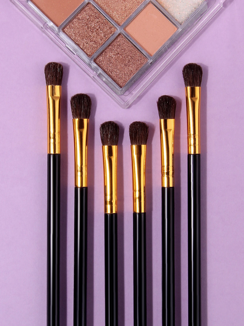 6pcs Little Horsehair Eyeshadow Brush Set: Soft animal hair high-gloss Nose Shadow Brush, Eyeshadow Blending Makeup brush