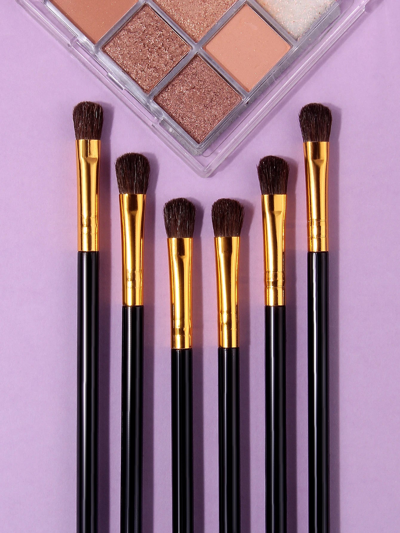 6pcs Little Horsehair Eyeshadow Brush Set: Soft animal hair high-gloss Nose Shadow Brush, Eyeshadow Blending Makeup brush