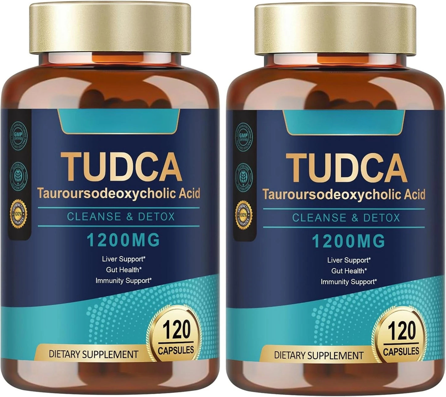 TUDCA Bile Salts, 120 Capsules, Ultra Strength Pure TUDCA Liver Supplements, Liver and Gallbladder Cleanse & Repair, Vegan