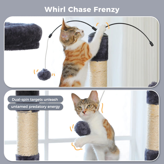 Multi-Level Cat Tree Tower with Sisal Scratching Posts and Pad Soft Top Perch Large Cat Condo for Indoor Cat Scratchers Cat Toys