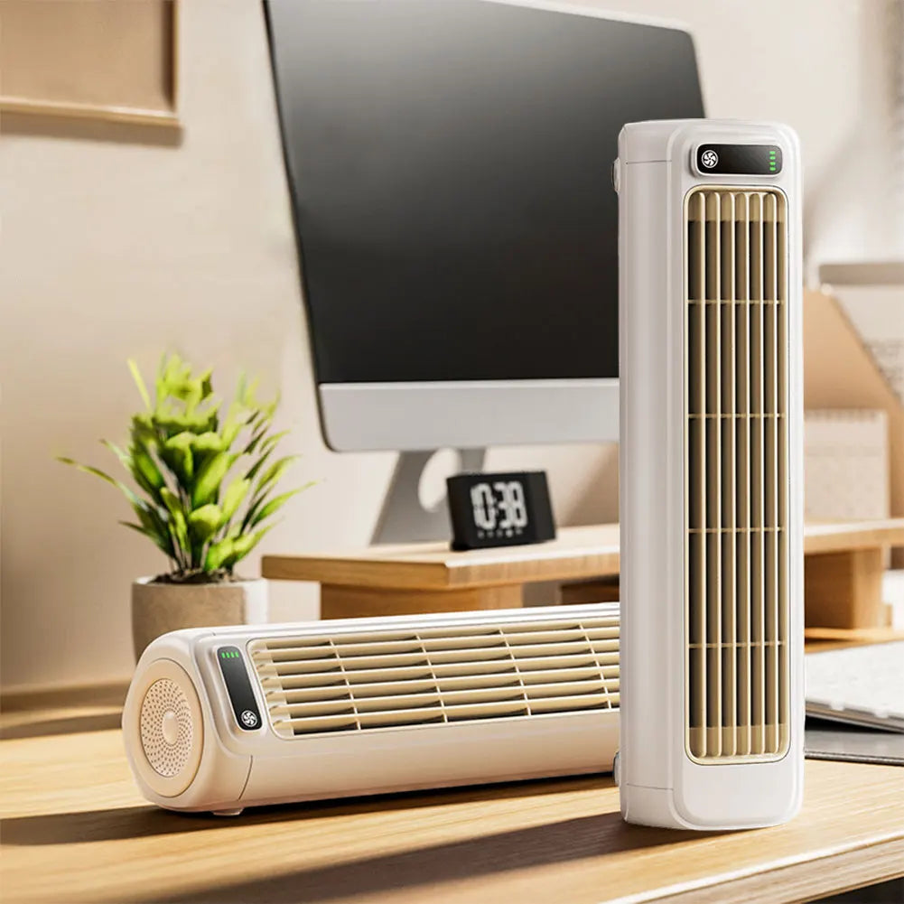 2000/1200mAh Portable Fan Electric Fan Air Conditioner Fan Quiet Wall Mount Desk Fan Tower Fan 3 Speed Rechargeable for Home
