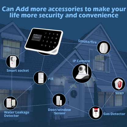Smart Gsm Wifi Alarm System for Home Wireless Security Alarm House App Alert Motion Detector Door Sensor Alarm Built in Siren
