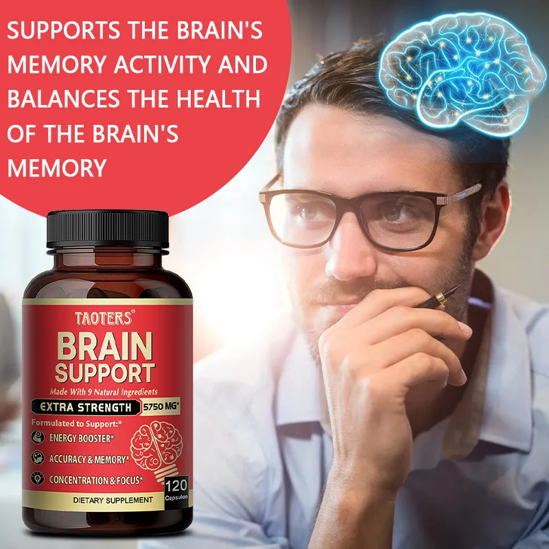 Advanced Nootropic Brain Capsules - Bacopa Monnieri, Support Memory Focus Cognition Mental Clarity & Daily Brain Performance